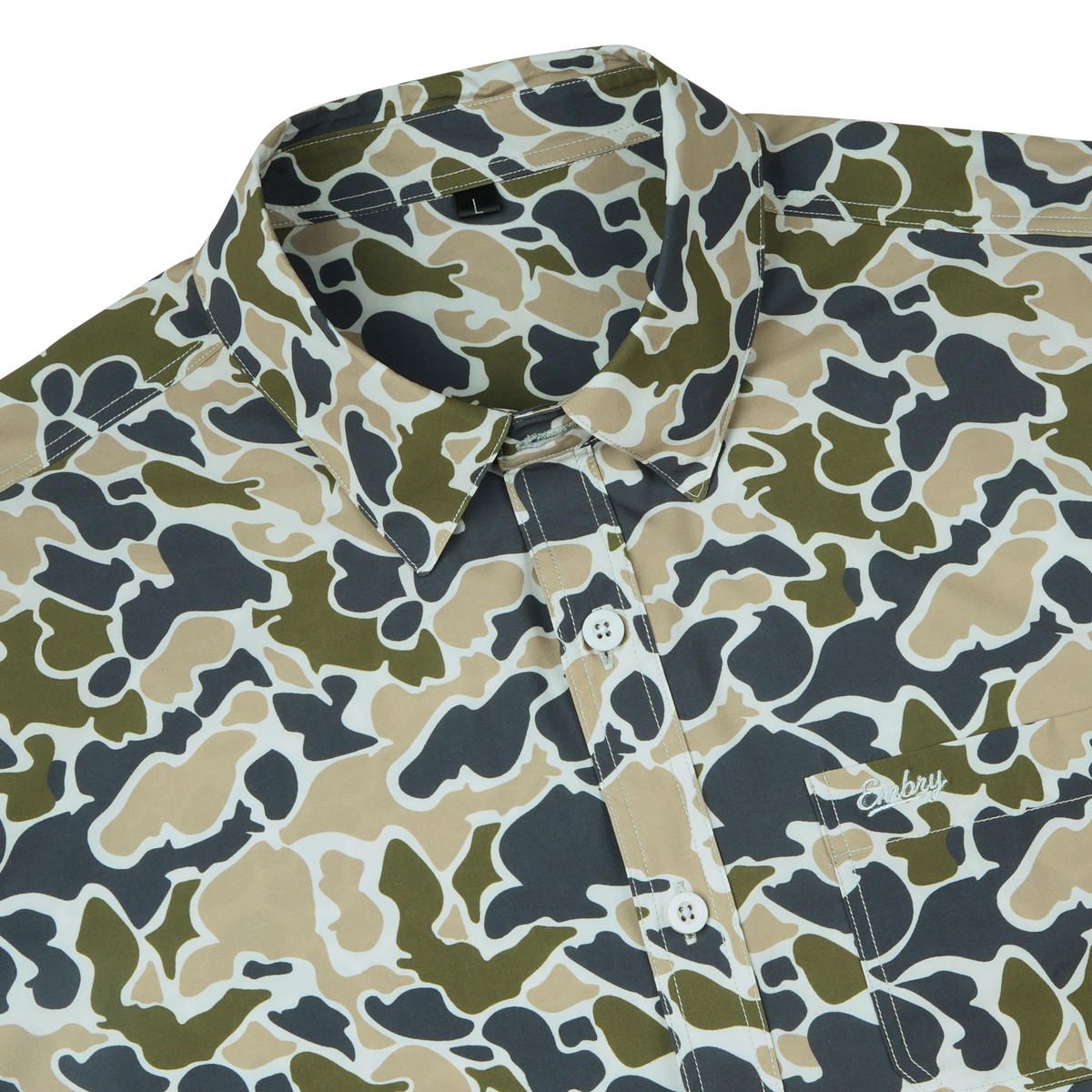 Performance Button Up - Marsh Duck