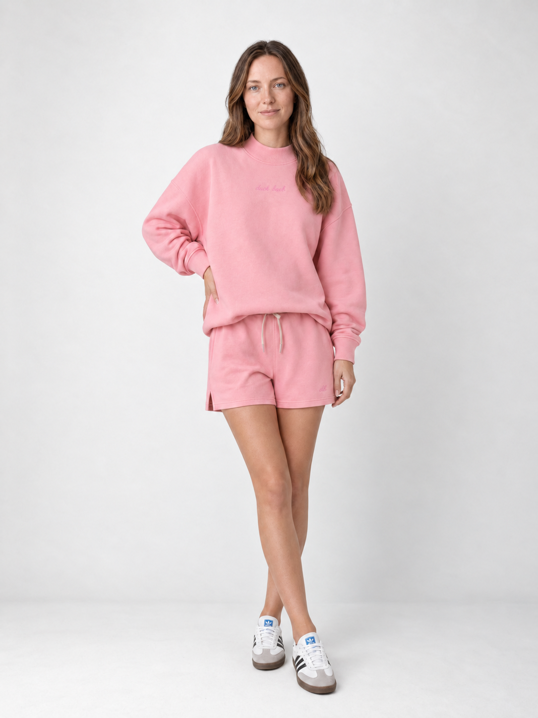 Women’s Mock Neck Cotton Crewneck